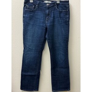Levi's 505 Straight Leg Women's Jeans Size 16 Dark Wash Classic Fit Denim